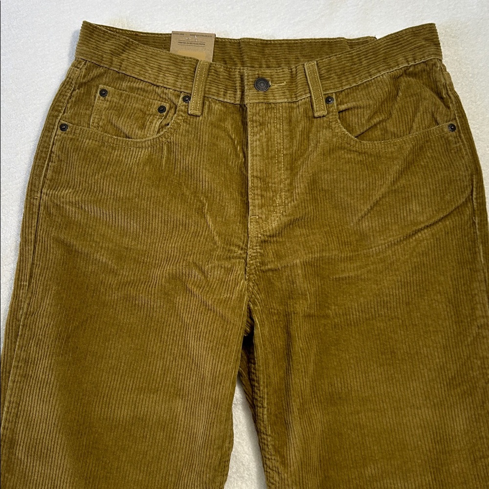 Levi’s 30 x30 Jeans Low Pro Golden Tan Corduroy MidRise Straight Leg Relaxed NWT - Picture 5 of 13